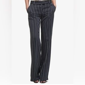 Blue striped trousers